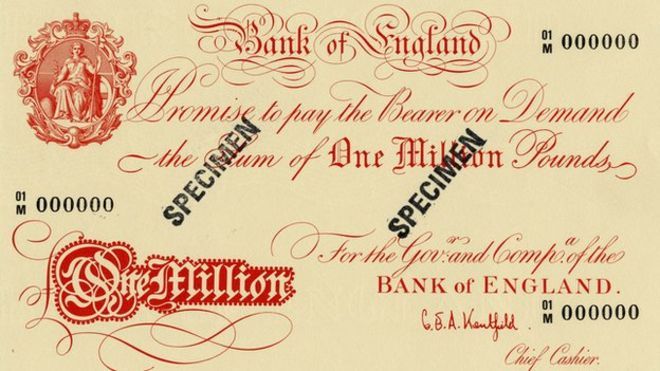 Britain's £1m and £100m banknotes